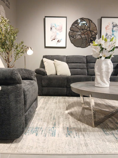 Comficore Charcoal Motion Power Sofa - Al Rugaib Furniture