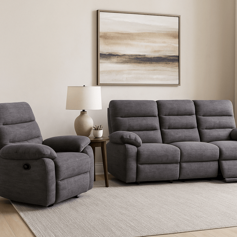 Comficore Charcoal Motion Set ( Sofa + Chair) - Al Rugaib Furniture