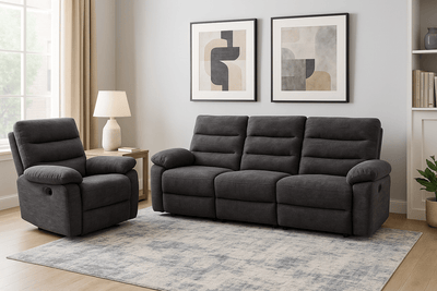 Comficore Charcoal Motion Set ( Sofa + Chair) - Al Rugaib Furniture
