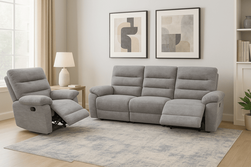 Comficore Grey Motion Set ( Sofa + Chair) - Al Rugaib Furniture