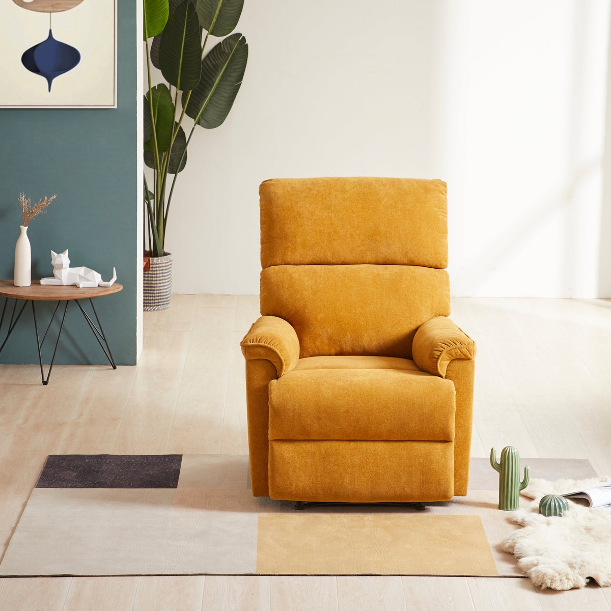 ComfiGlide Mustard Yellow Glider Reliner Recliners| Roots Furniture