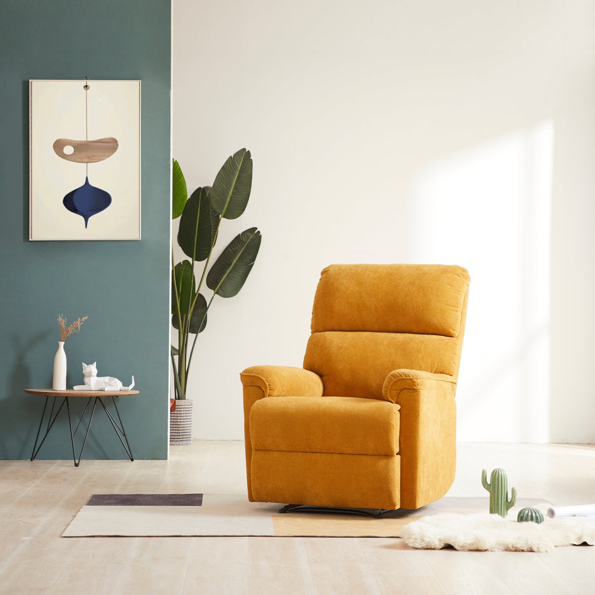 ComfiGlide Mustard Yellow Glider Reliner Recliners| Roots Furniture
