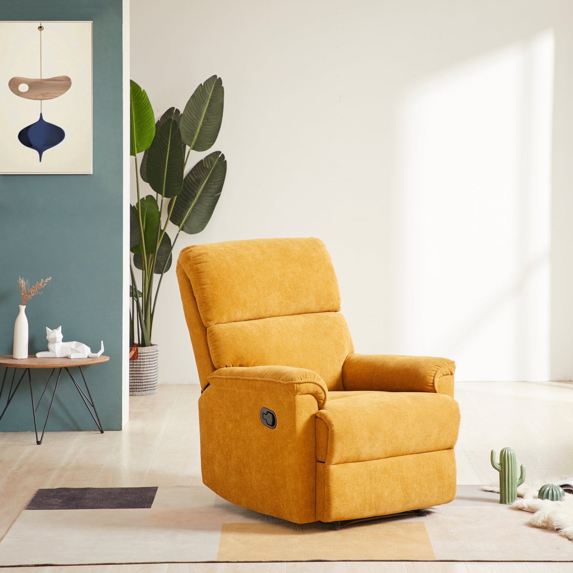 ComfiGlide Mustard Yellow Glider Reliner Recliners| Roots Furniture
