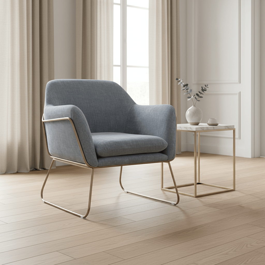 Comfort Cover Light Blue Accent Chair Chairs| Roots Furniture