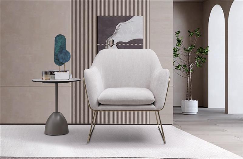 Comfort Cover Light Grey Accent Chair - Al Rugaib Furniture
