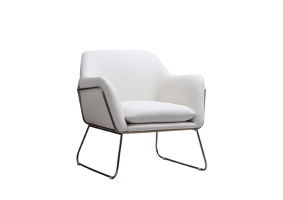 Comfort Cover White Accent Chair - Al Rugaib Furniture
