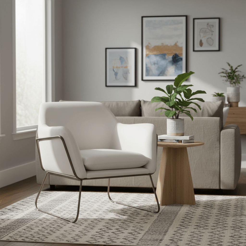 Comfort Cover White Accent Chair Chairs| Roots Furniture