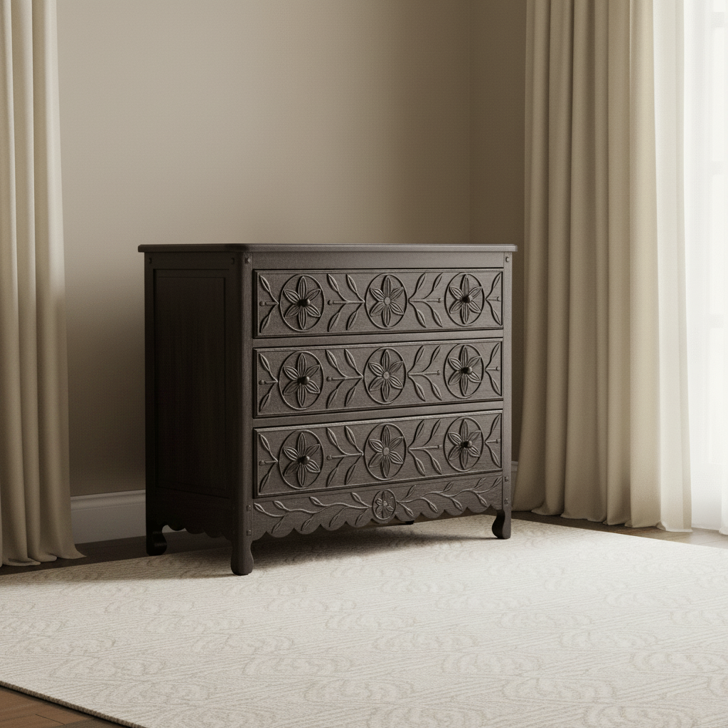 Commerce & Market Flora Three-Drawer Chest Cabinets & Chests| Hooker