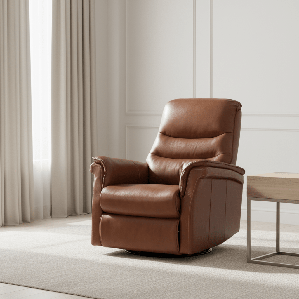 Cómoda Swivel Recliner Brown Recliners| Roots Furniture
