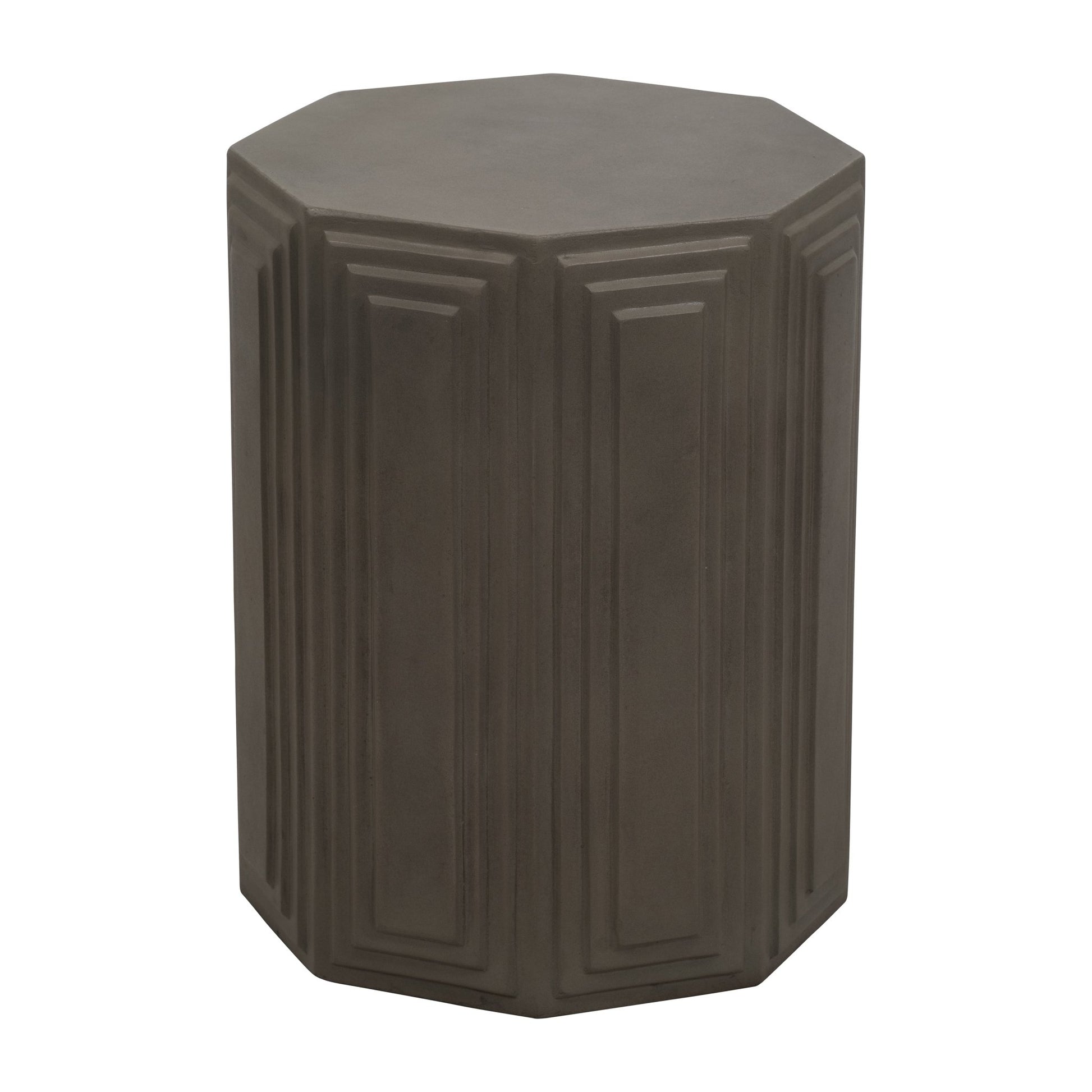 Concrete, 18" Geometric Accent Table, Dark Grey Accent & End Tables| Sagebrook Home