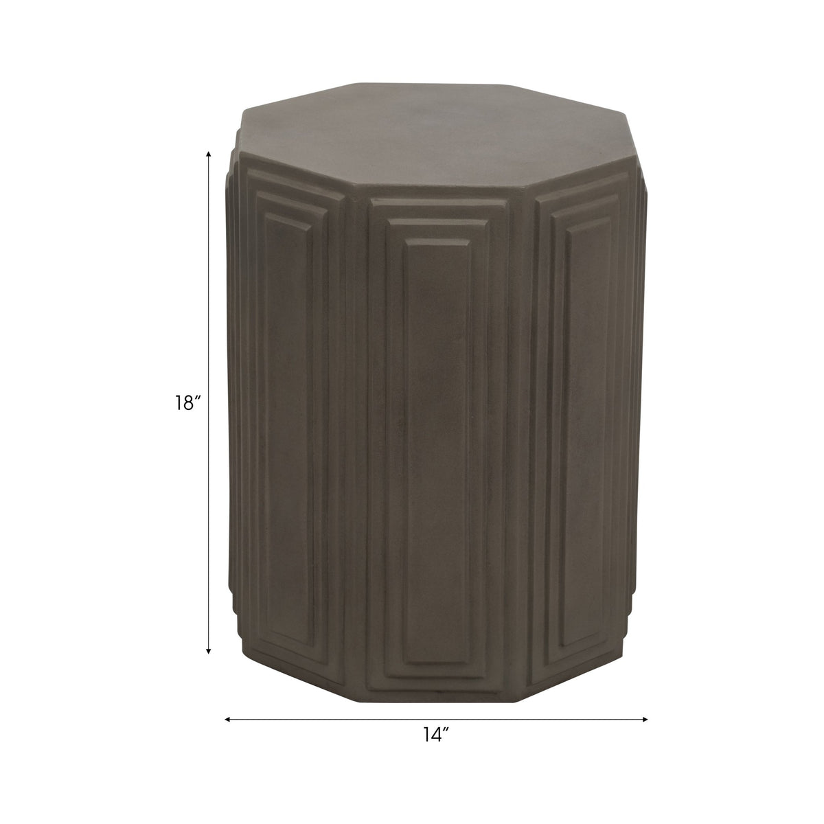Concrete, 18" Geometric Accent Table, Dark Grey Accent & End Tables| Sagebrook Home