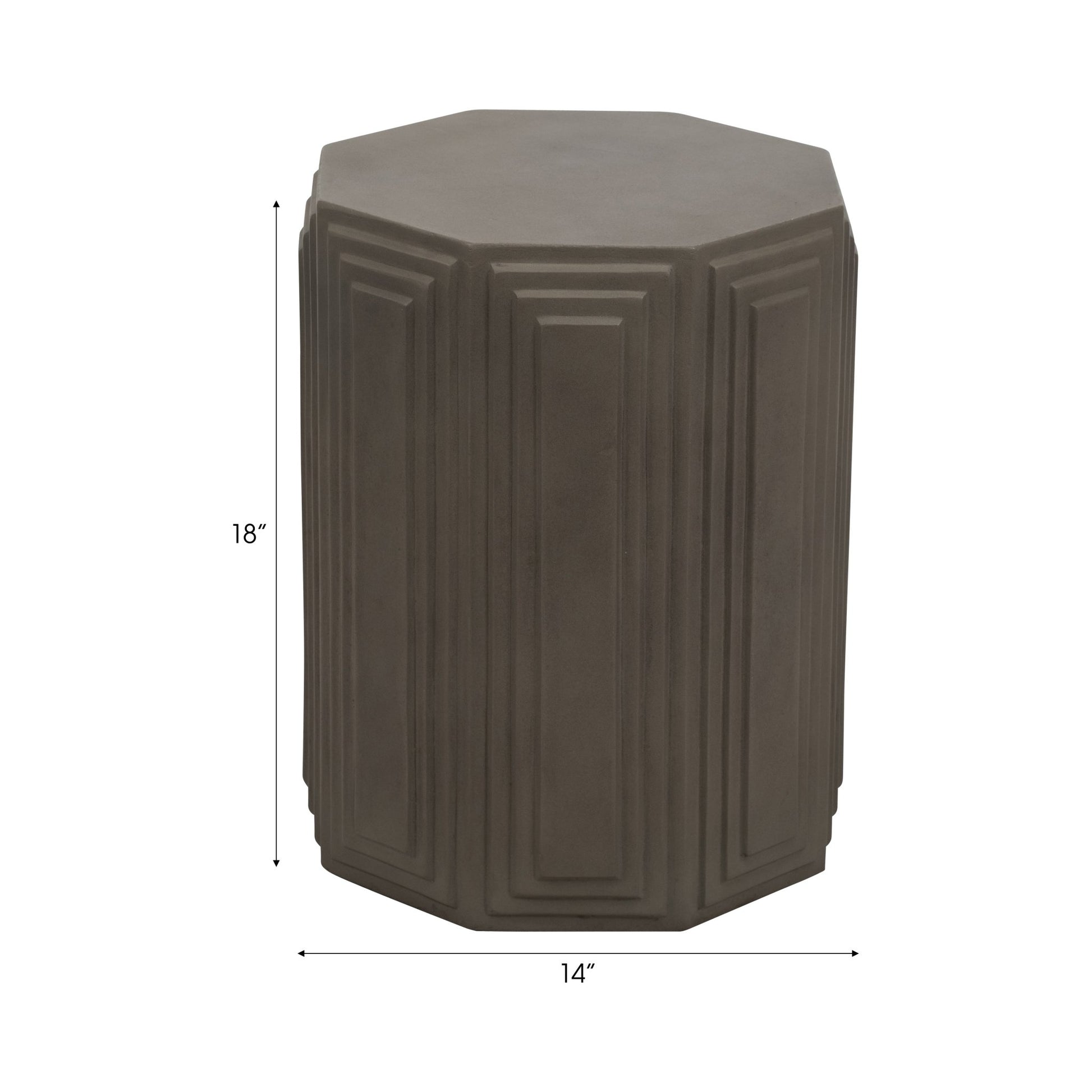Concrete, 18" Geometric Accent Table, Dark Grey Accent & End Tables| Sagebrook Home