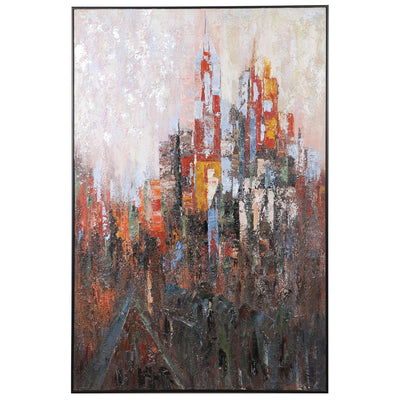 Concrete Jungle Hand Painted Canvas - Al Rugaib Furniture