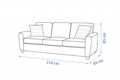Confa Beige Living Room Set (Sofa + 2 Loveseat) - Al Rugaib Furniture