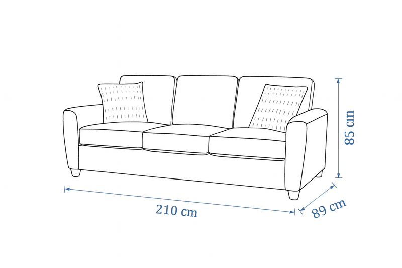 Confa Beige Living Room Set (Sofa + 2 Loveseat) - Al Rugaib Furniture