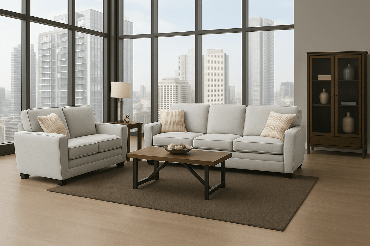 Confa Beige Living Room Set ( Sofa + Loveseat) Living Room Sets| Roots Furniture