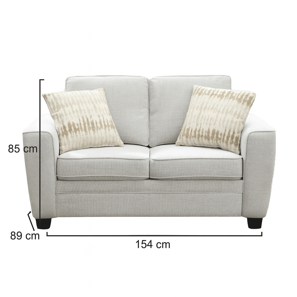 Confa Beige Loveseat With Two Pillows (154cm) Sofas & Loveseats| Roots Furniture