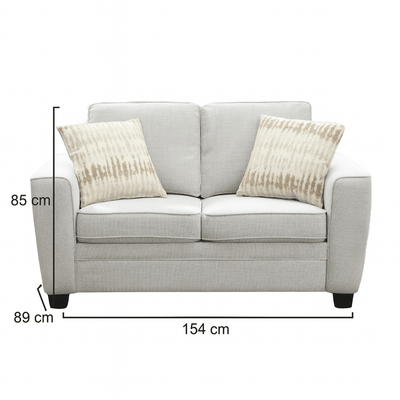 Confa Beige Loveseat With Two Pillows (154cm) - Al Rugaib Furniture
