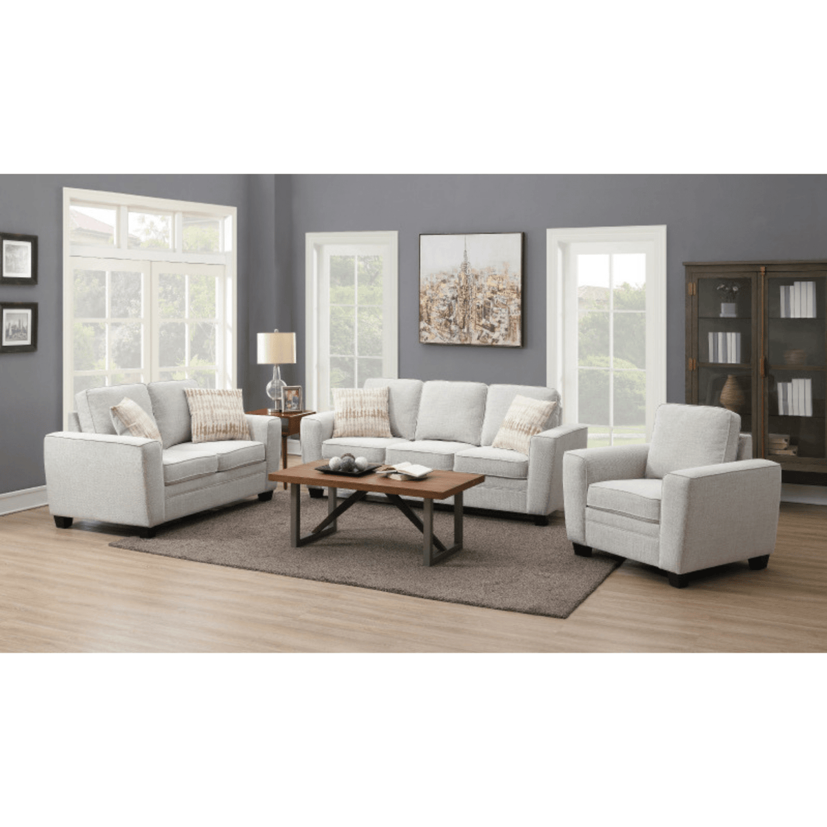 Confa Beige Sofa With Two Pillows (210cm) Sofas & Loveseats| Roots Furniture