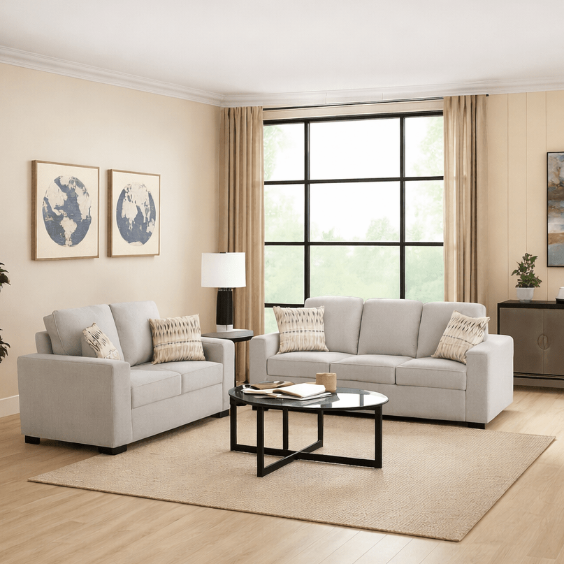 Confa Grey Living Room Set ( Sofa + Loveseat) Living Room Sets| Roots Furniture