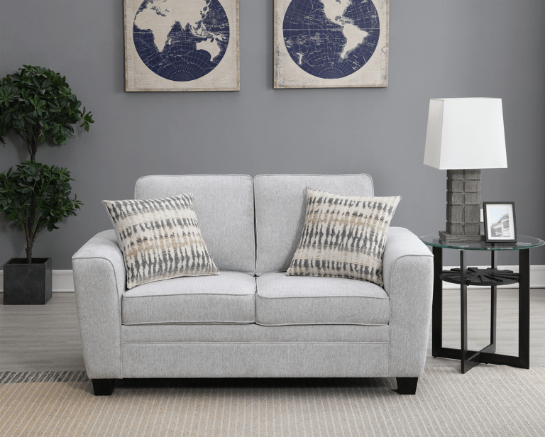 Confa Grey Living Room Set (Sofa + Loveseat + Chair) - Al Rugaib Furniture
