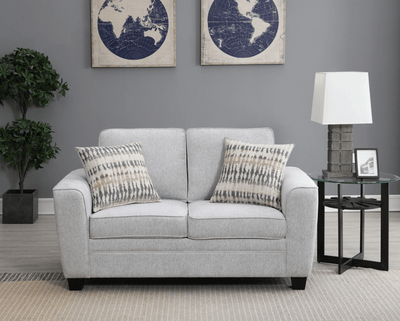 Confa Grey Loveseat with Two Pillows - Al Rugaib Furniture