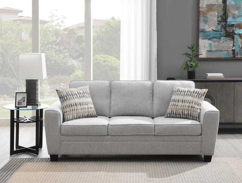 Confa Grey Sofa with Two Pillows Sofas & Loveseats| Roots Furniture