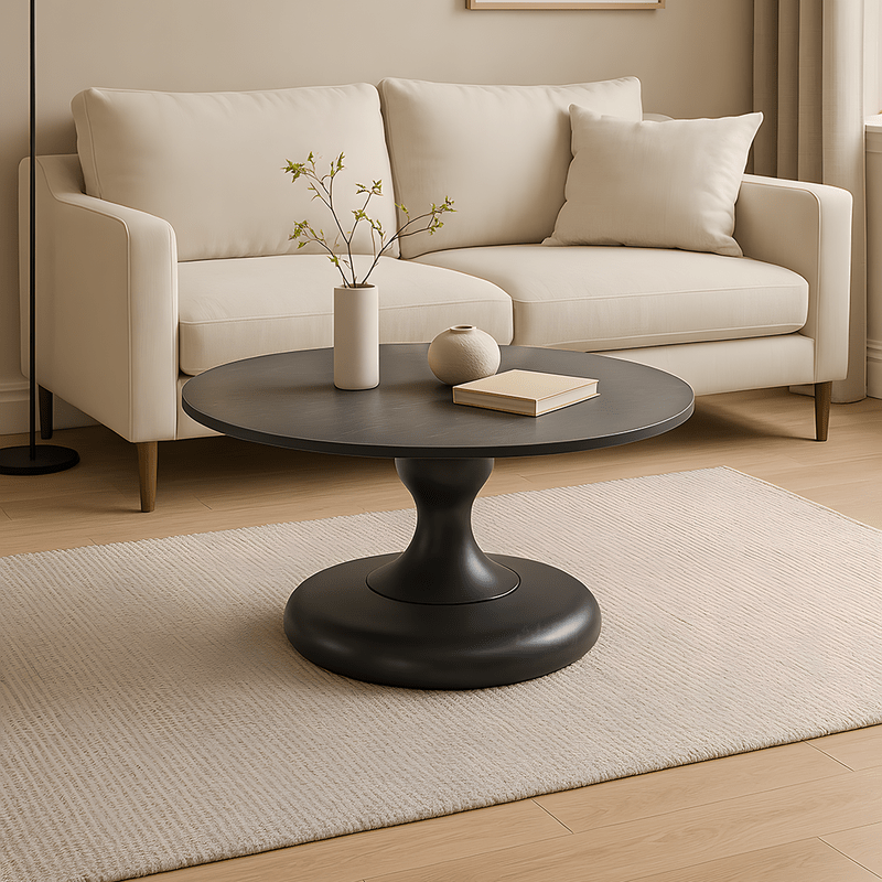Contemporary Black Ceramic Coffee & End Tables – 7 Pieces Table Sets| Otath