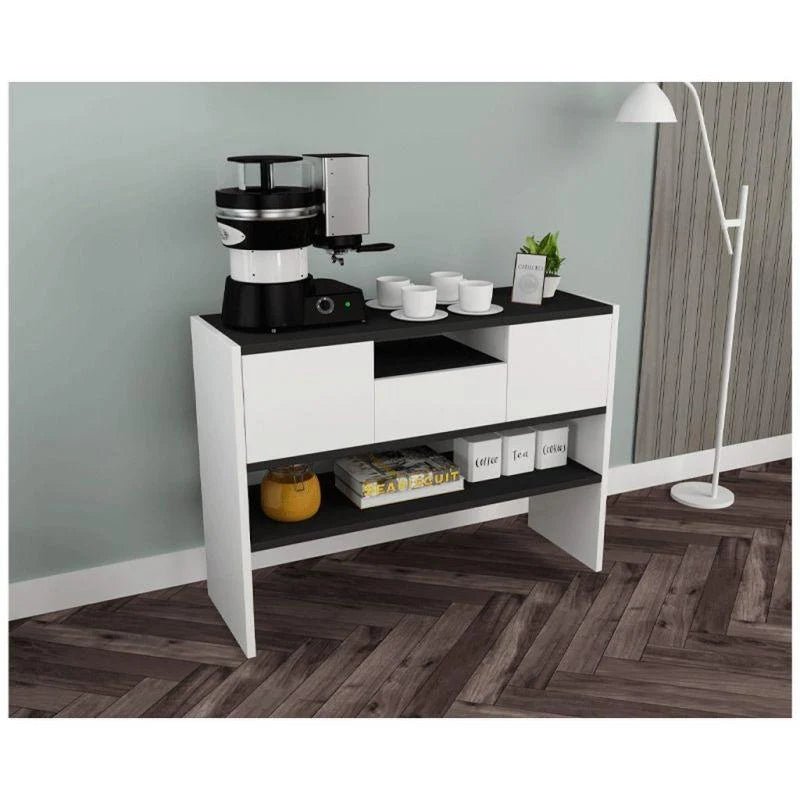 Contemporary Elegant Coffee Corner To Elevate Your Space - 85x100x30 cm - By Alhome - White & Beige - Al Rugaib Furniture