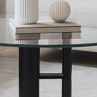 Contemporary Glass Coffee & Side Table Set – Black Design - Al Rugaib Furniture