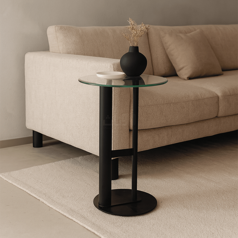 Contemporary Glass Coffee & Side Table Set – Black Design - Al Rugaib Furniture