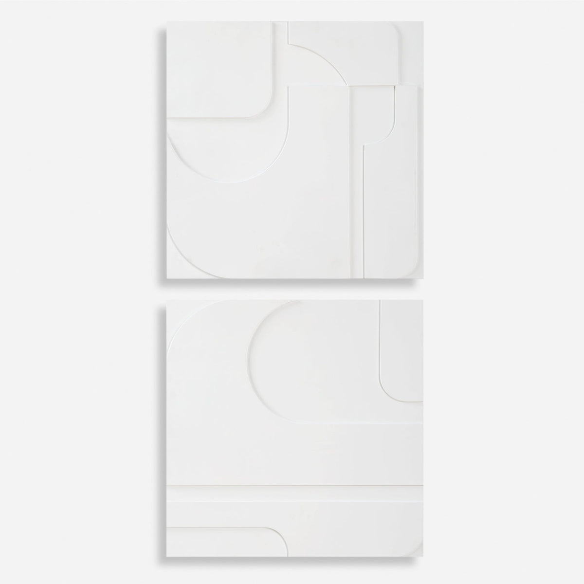 Contours White Wall Decor, S/2 Wall Decors| Uttermost