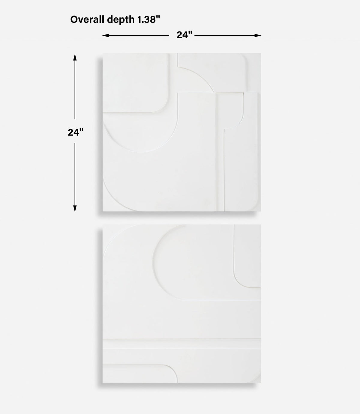 Contours White Wall Decor, S/2 Wall Decors| Uttermost