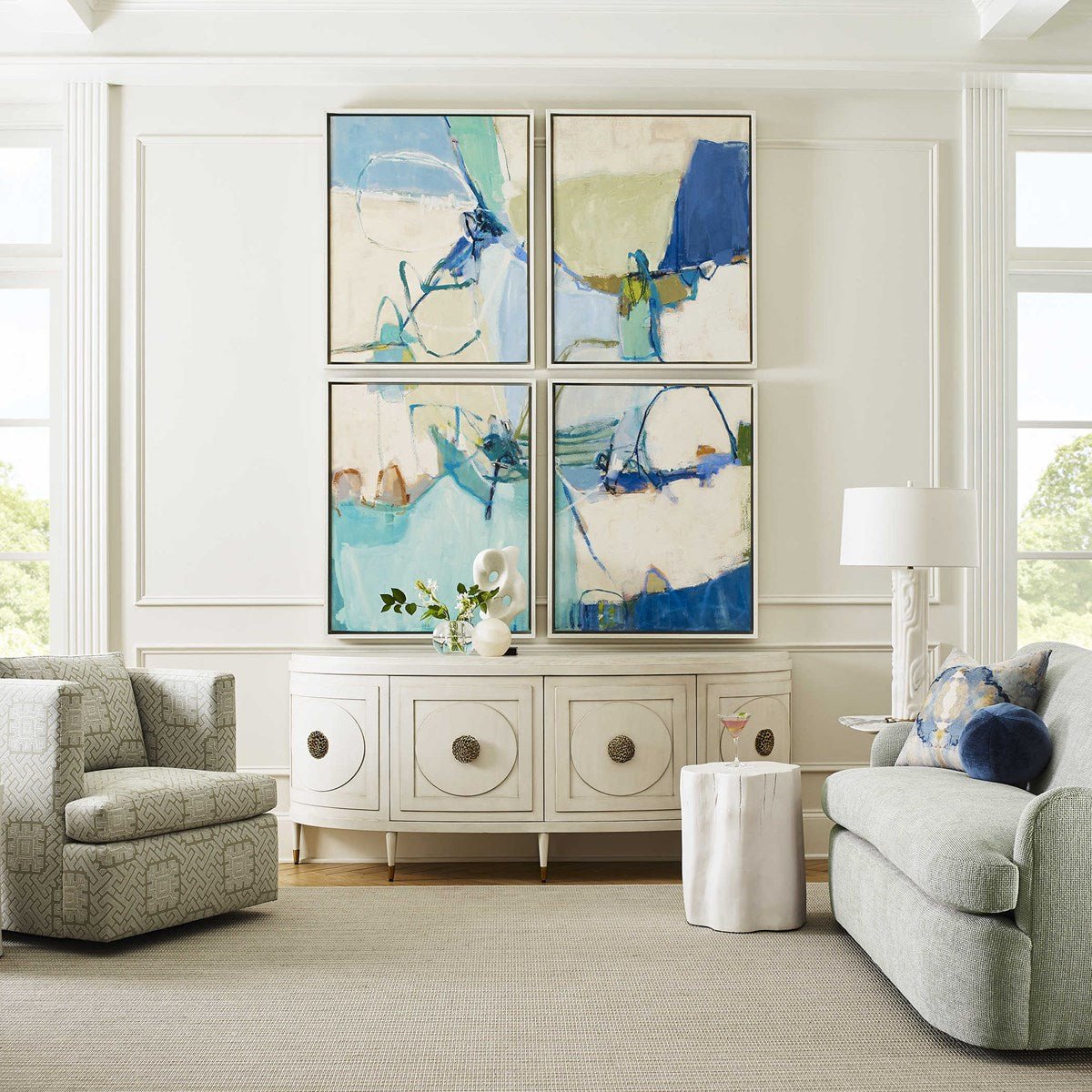 Cool Outlook Framed Canvases, S/4 Paintings & Pictures| Uttermost