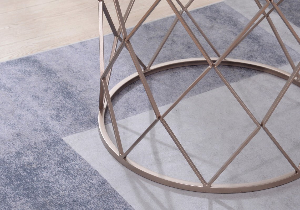 Copper Finish Mirror Tables Set of 2 Accent & End Tables| Crestview