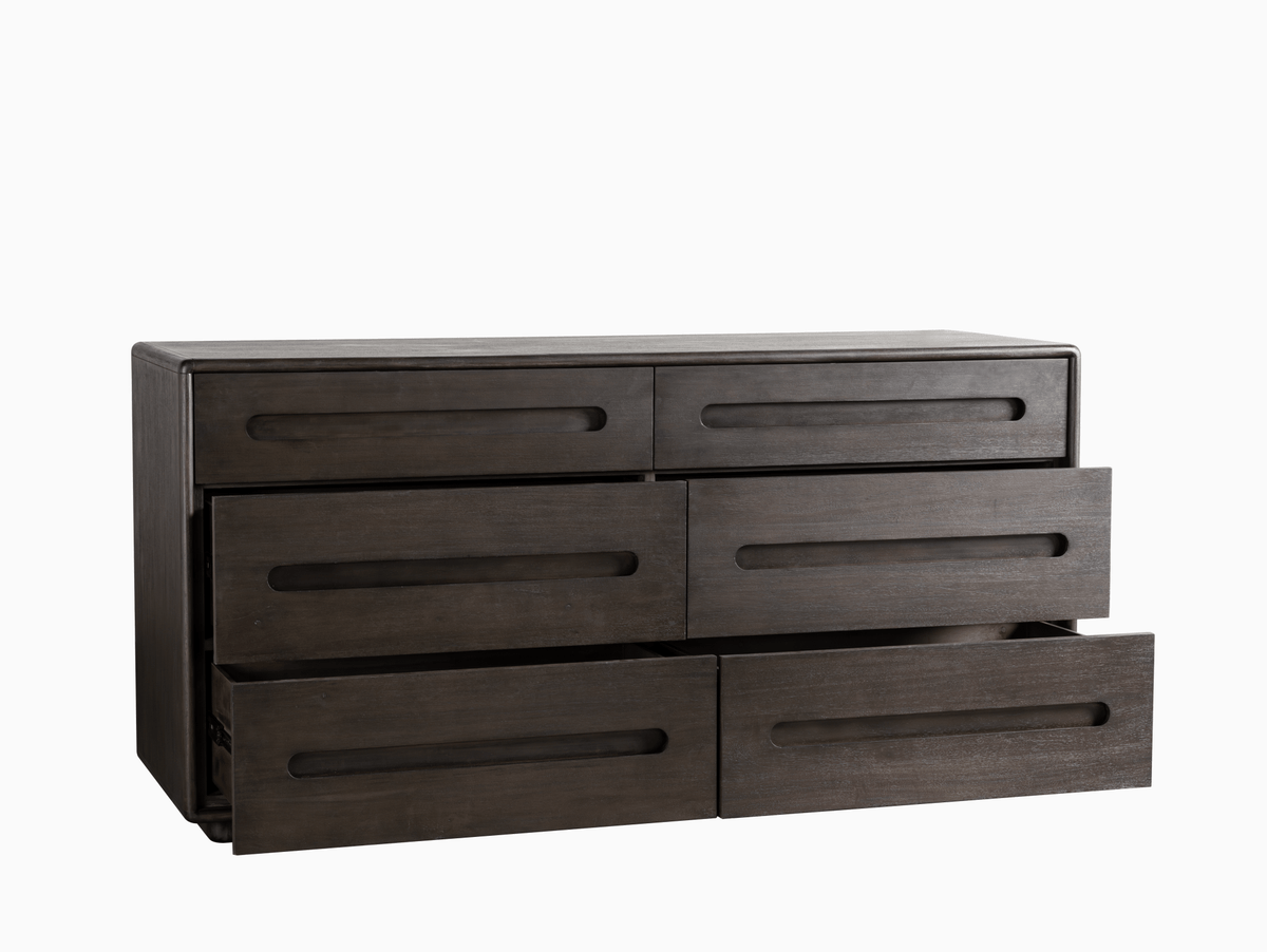 Cora Dark 6-Drawer Dresser Dressers| Roots Furniture
