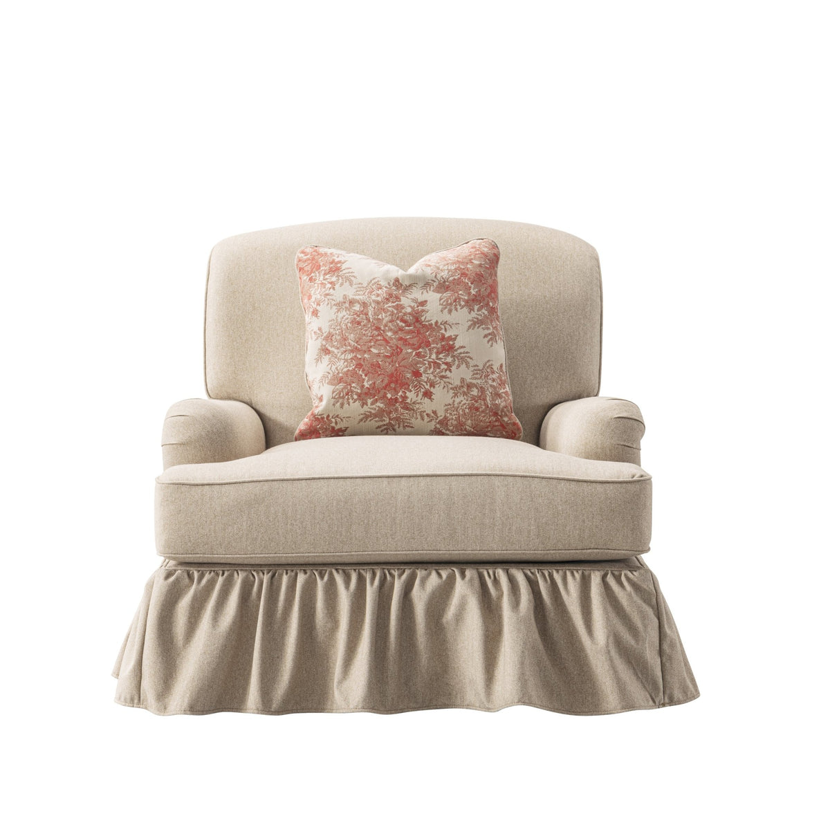 Coral Pattern skirted Accent Chair Chairs| Roots Furniture