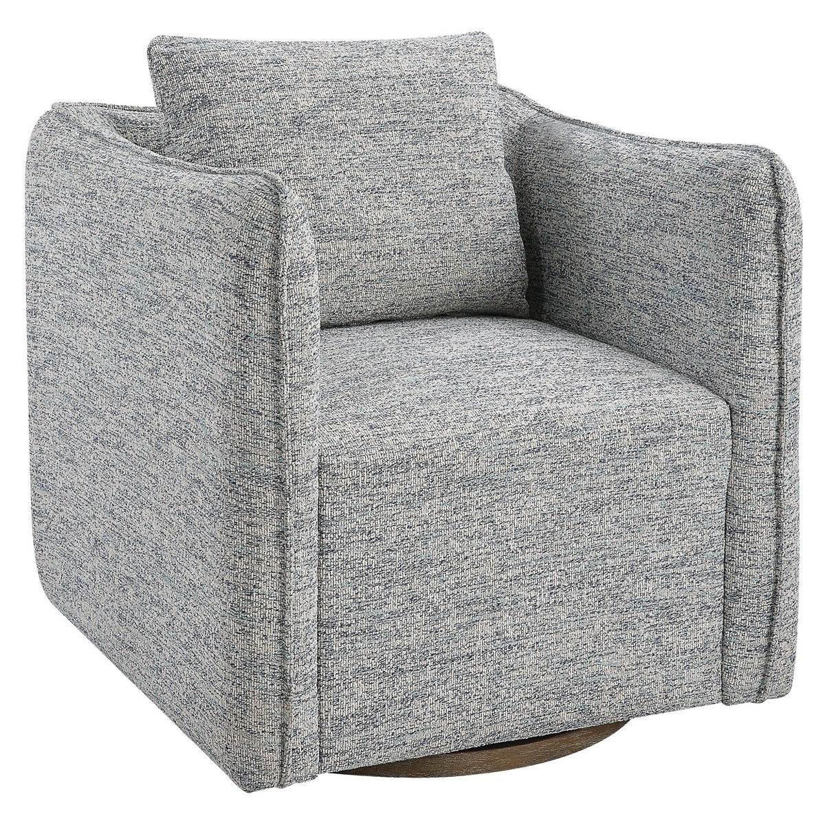 Corben Blue Swivel Chair Table Decors| Uttermost