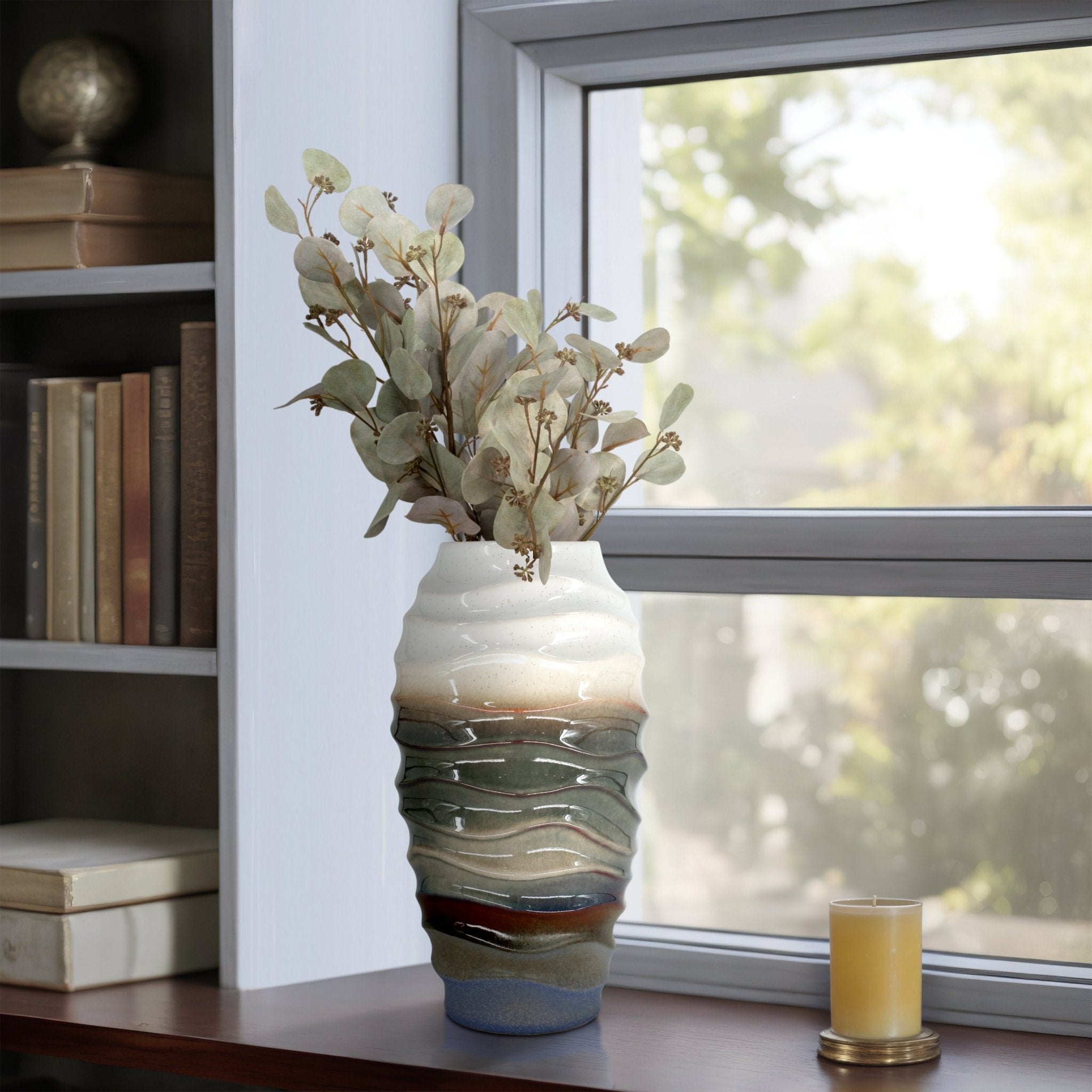 Cordoba Cream Vase Vases and Jars| Sagebrook Home