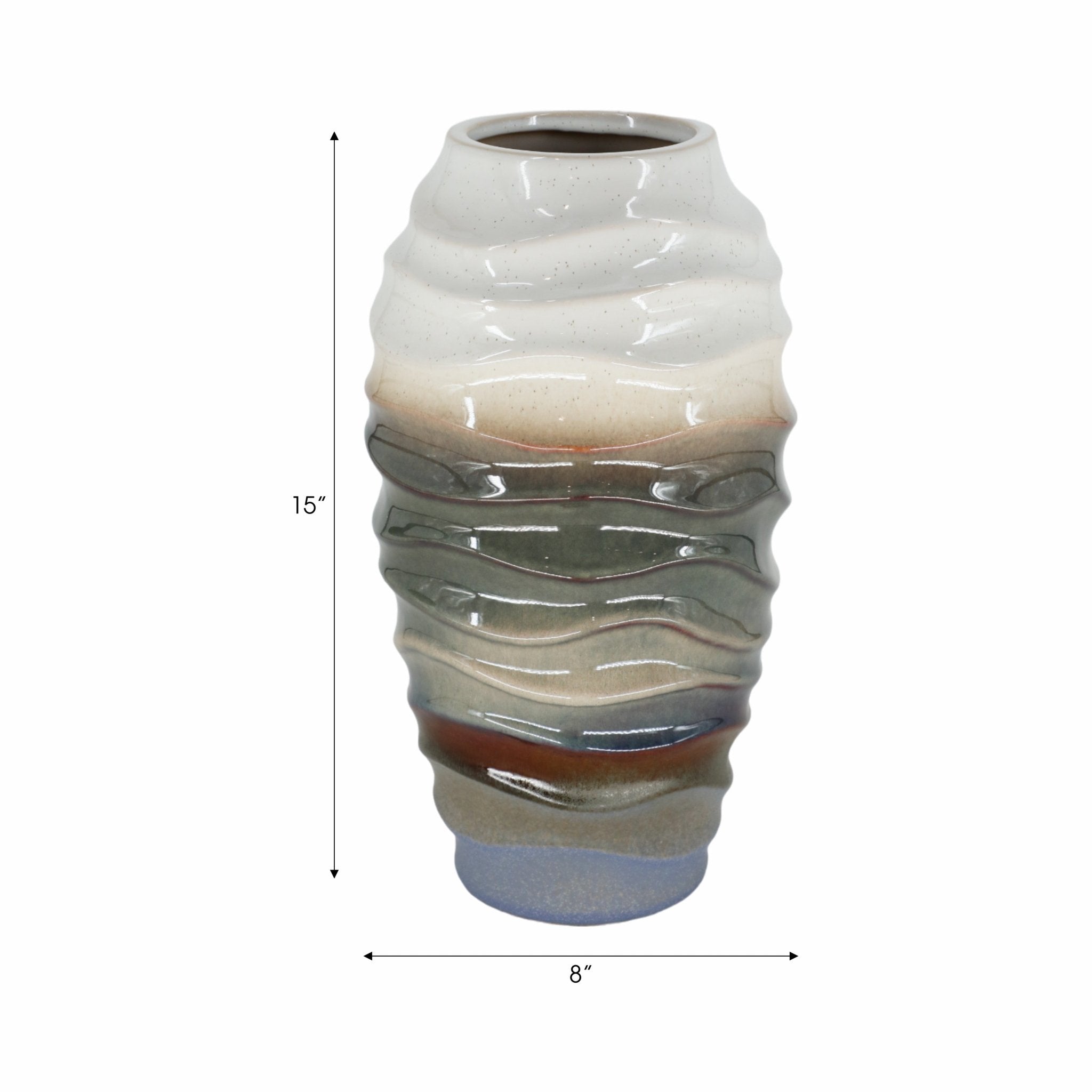 Cordoba Cream Vase Vases and Jars| Sagebrook Home