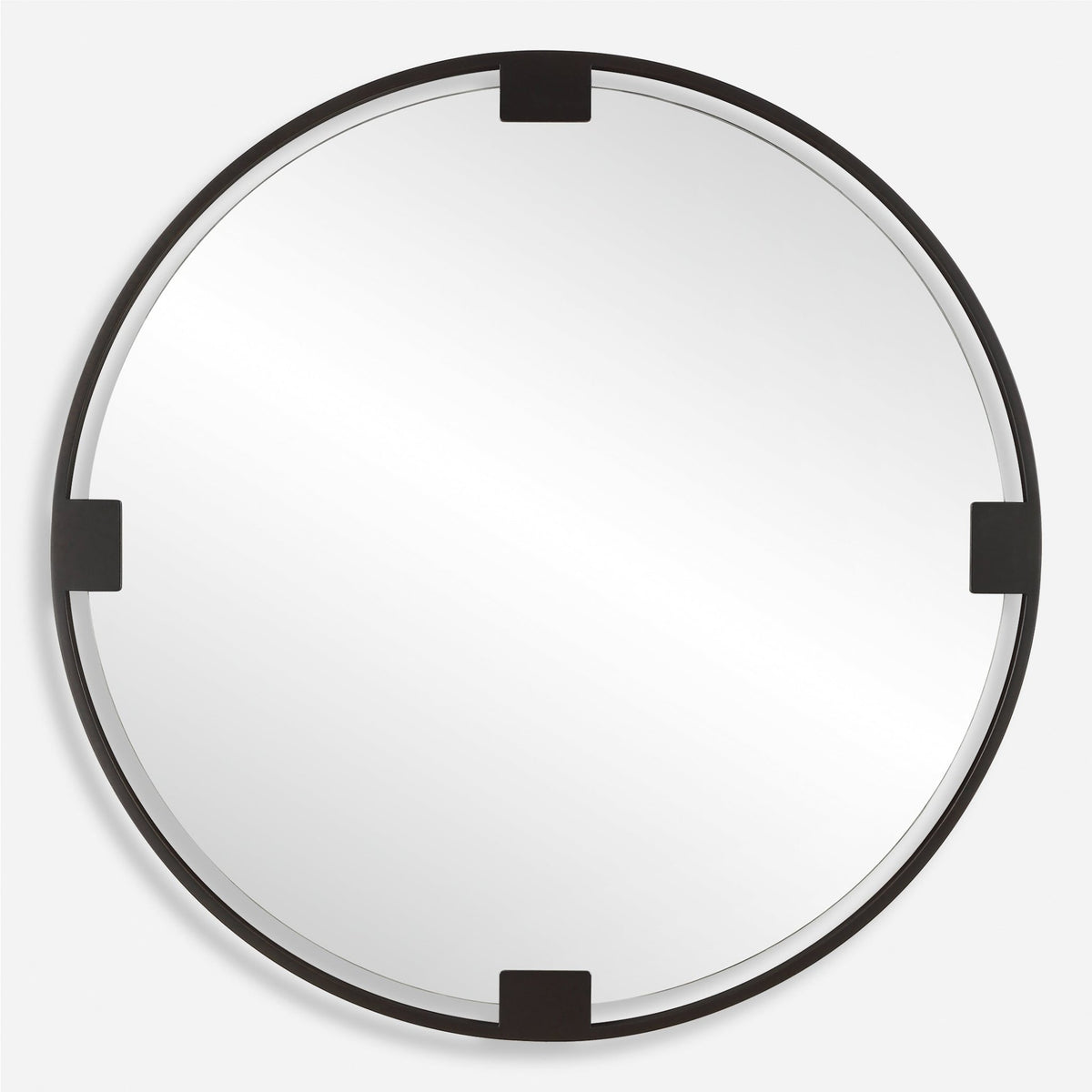 Cornelia Black Round Mirror Mirrors| Uttermost