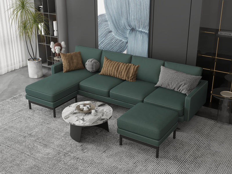 Corner Sofa Model Green Touch size 320×155 - Al Rugaib Furniture