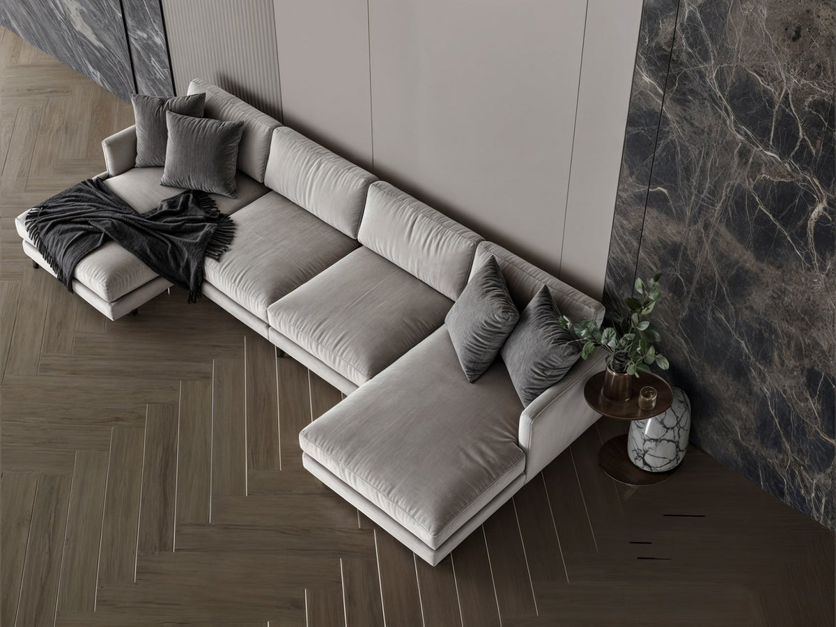 Corner sofa model "Nokhba" with dimensions 330×140×140 Sectionals| Oak