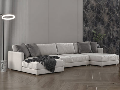 Corner sofa model "Nokhba" with dimensions 330×140×140 - Al Rugaib Furniture