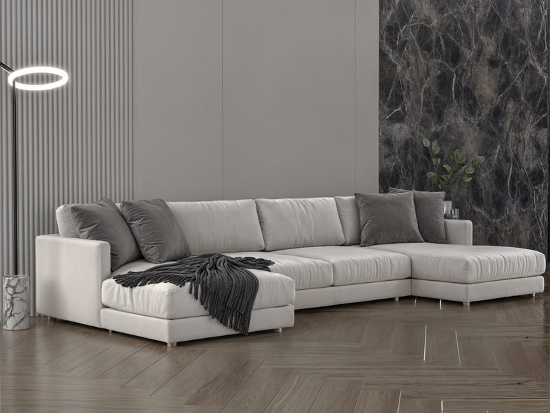 Corner sofa model "Nokhba" with dimensions 330×140×140 - Al Rugaib Furniture