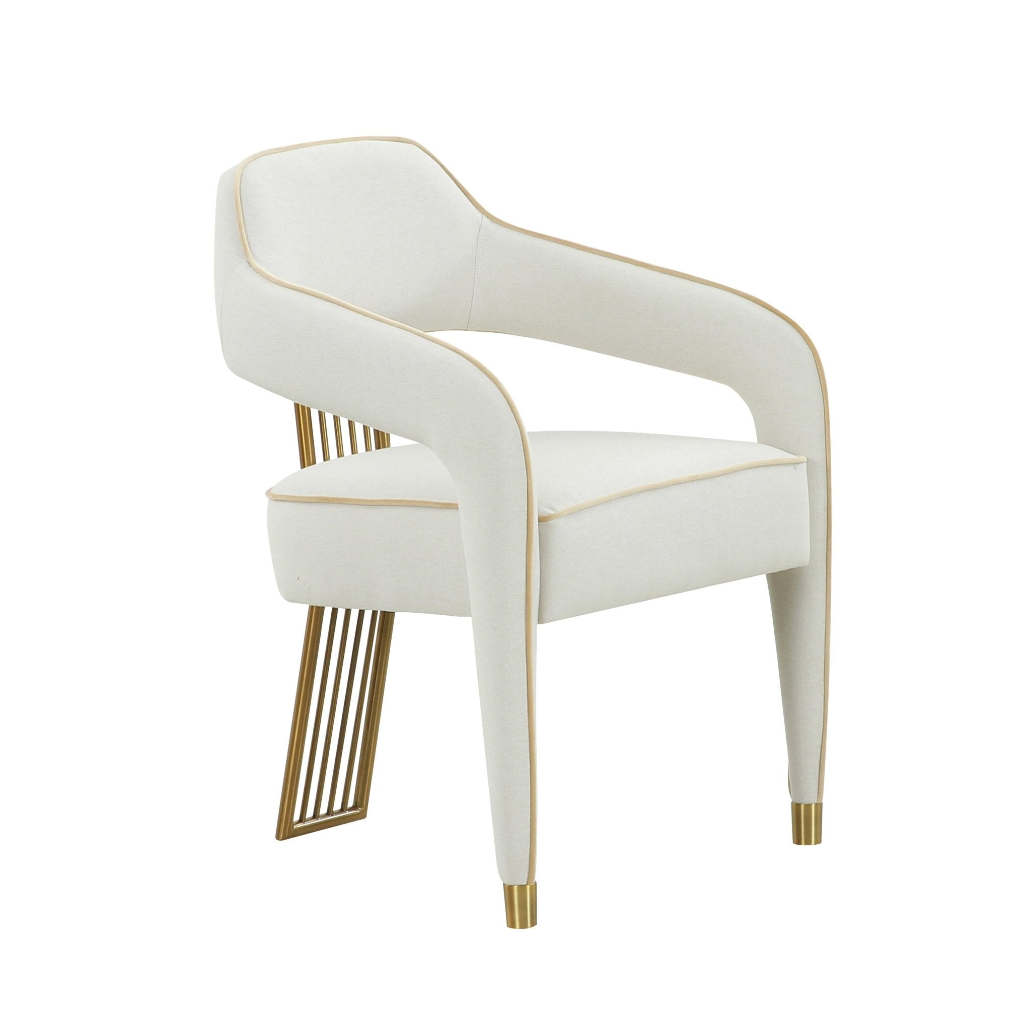 Corralis Cream Performance Linen Dining Chair Dining Chairs| TOV