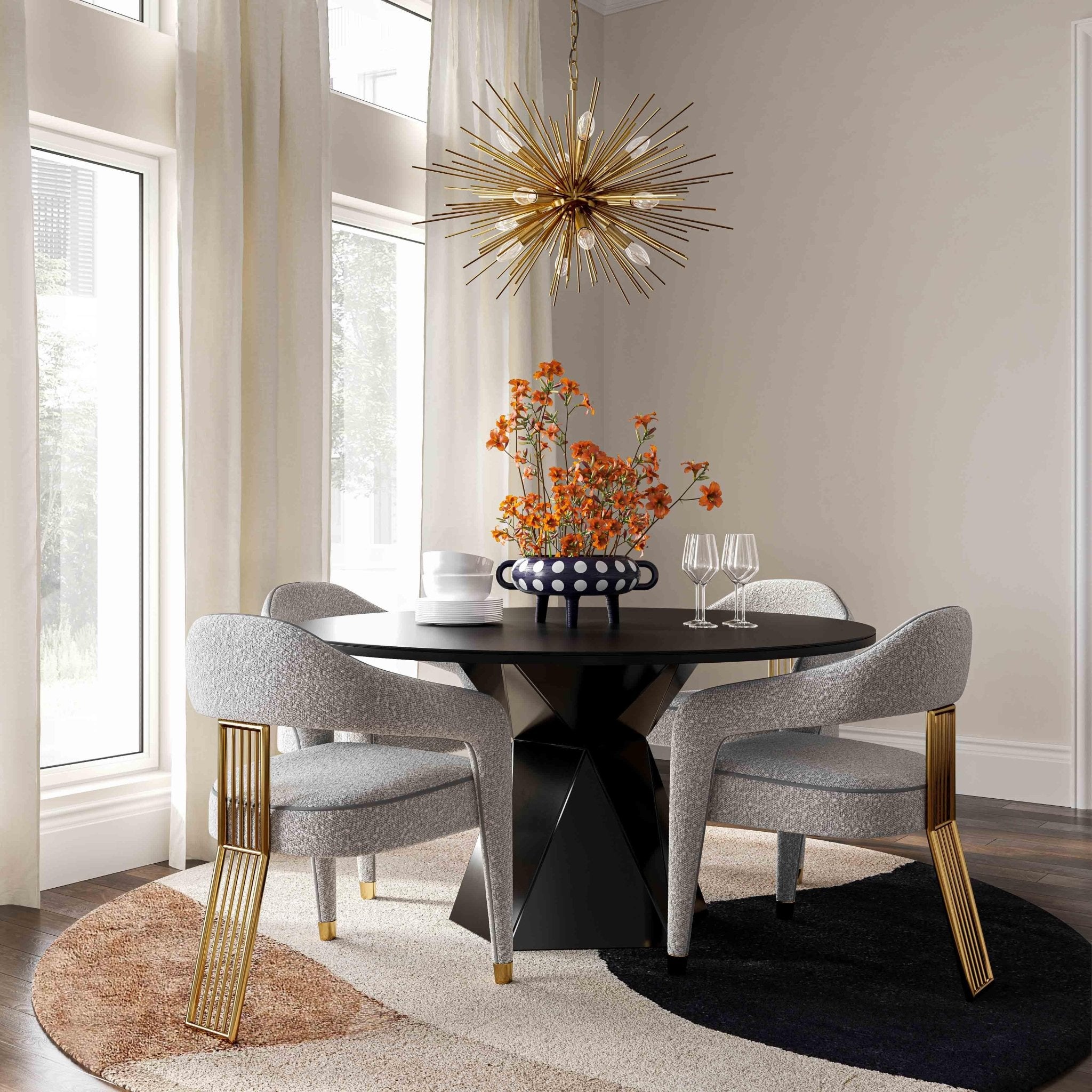 Corralis Speckled Grey Performance Boucle Dining Chair Dining Chairs| TOV