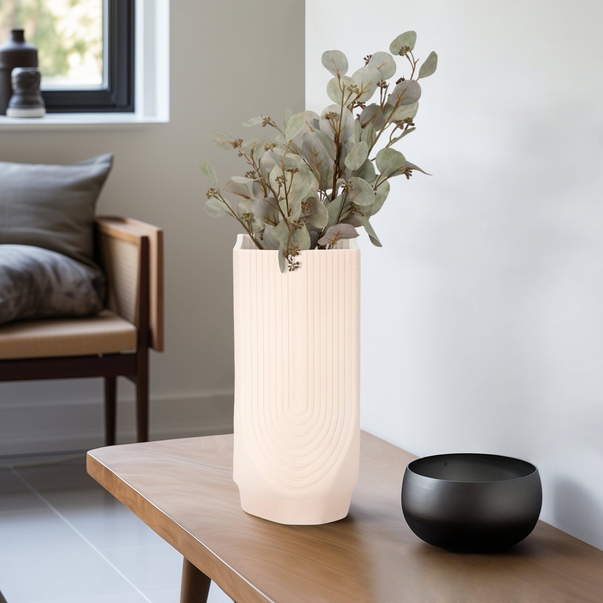 CORSICA 3D PRINTED VASE, ROSE SMOKE Vases and Jars| Sagebrook Home