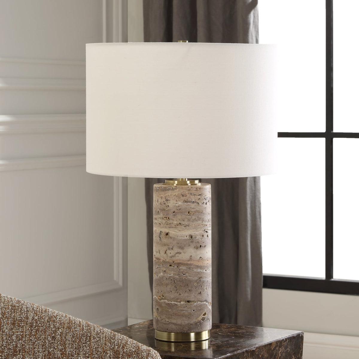 Cortado Travertine Table Lamp Table Lamps| Uttermost
