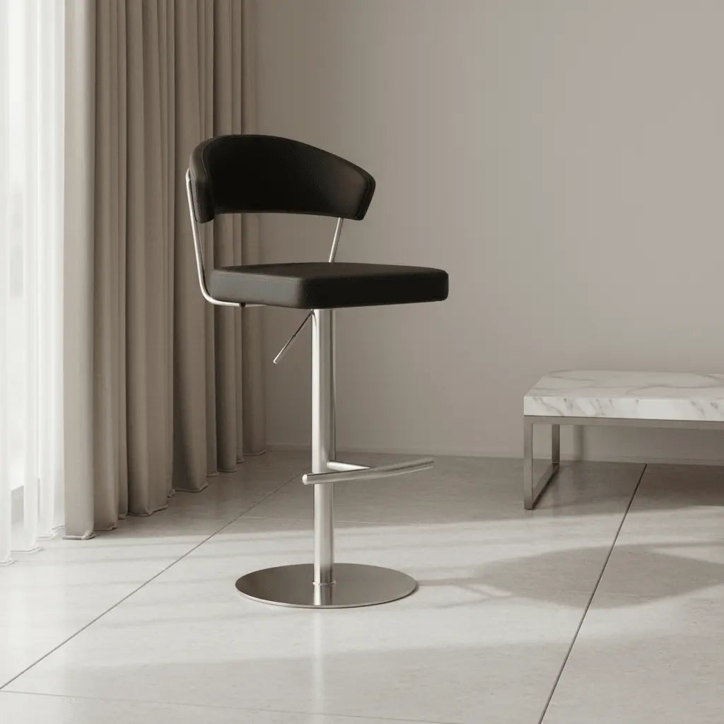Cosmo Black Steel Barstool Counter Stools| TOV